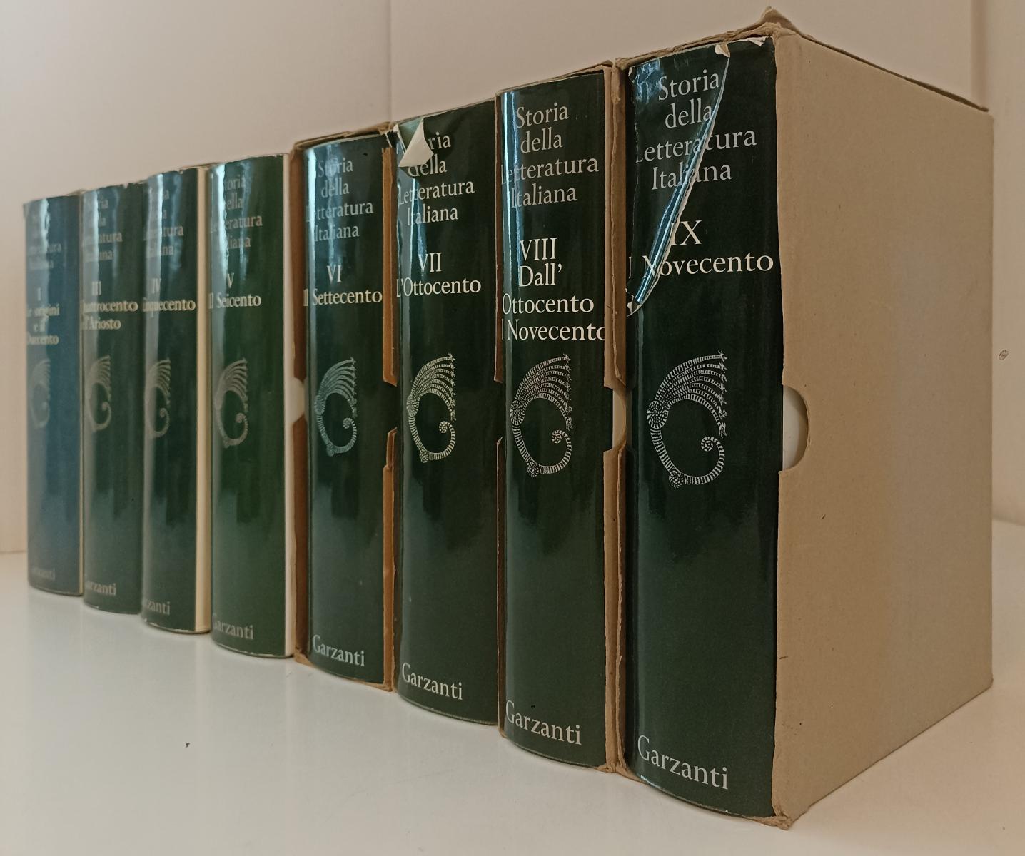 LS- STORIA DELLA LETTERATURA ITALIANA I/IX (manca II)- GARZANTI- 1965- CS-BLCG21