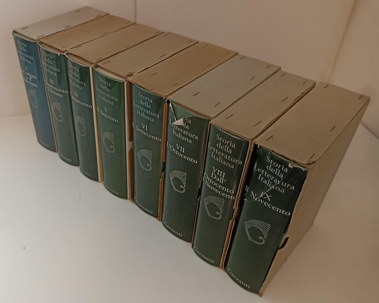 LS- STORIA DELLA LETTERATURA ITALIANA I/IX (manca II)- GARZANTI- 1965- CS-BLCG21