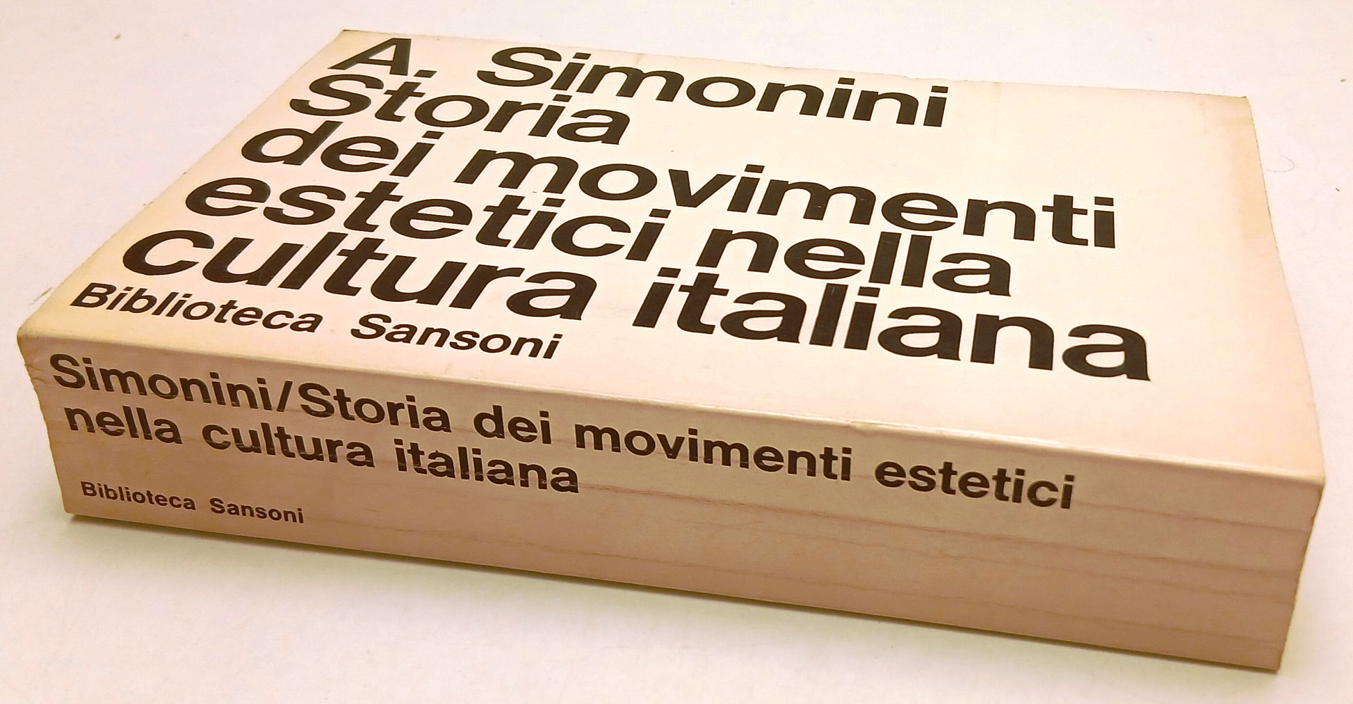 LS- STORIA MOVIMENTI ESTETICI CULTURA ITALIANA- SIMONINI- SANSONI- 1968- B-ZFS59