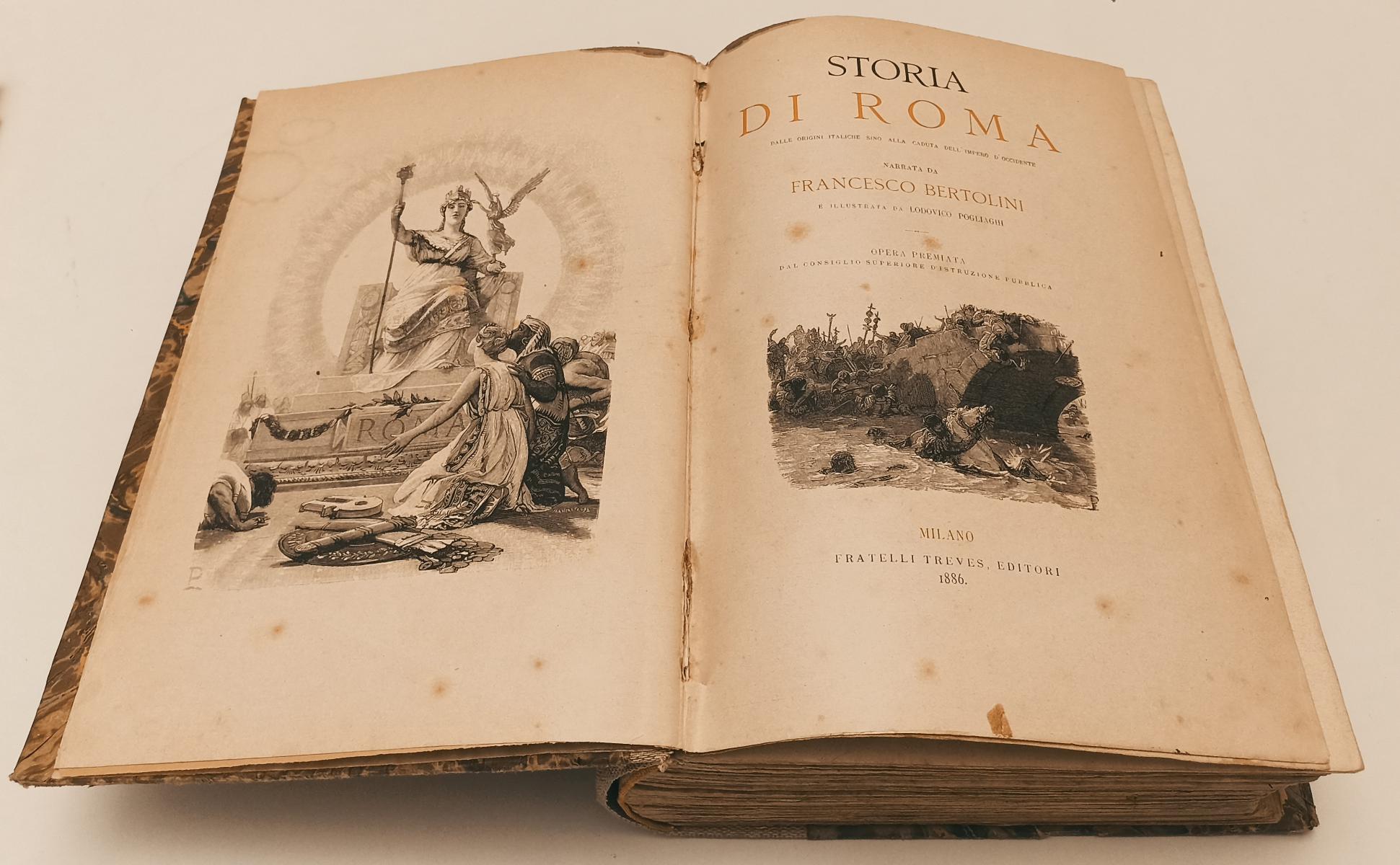 LH- STORIA DI ROMA - F. BERTOLINI PAGLIAGHI - FRATELLI TREVES--- 1886- C- YFS226