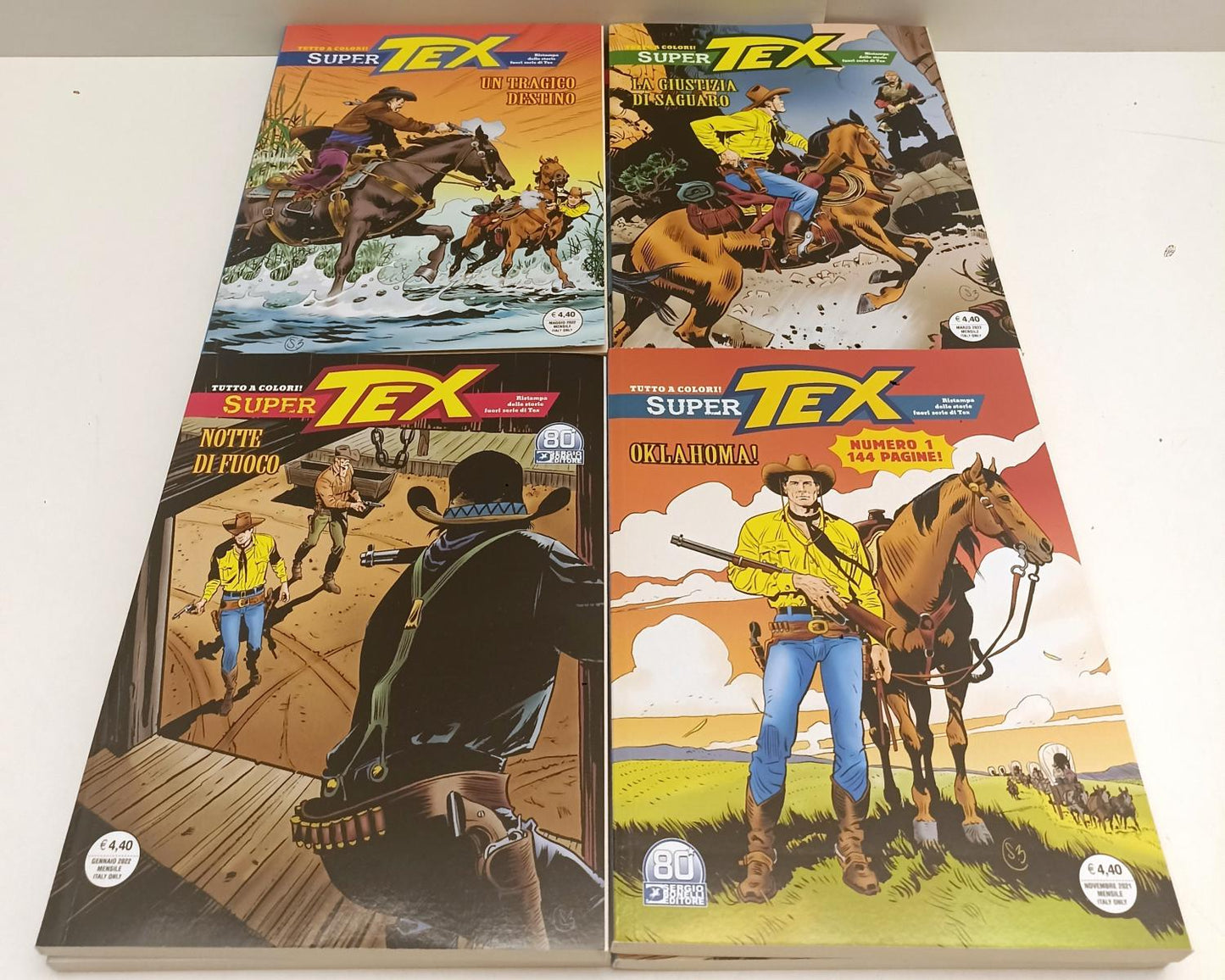 FB- SUPER TEX 1/8 SEQUENZA COMPLETA A COLORI -- BONELLI - 2021 - B - A25