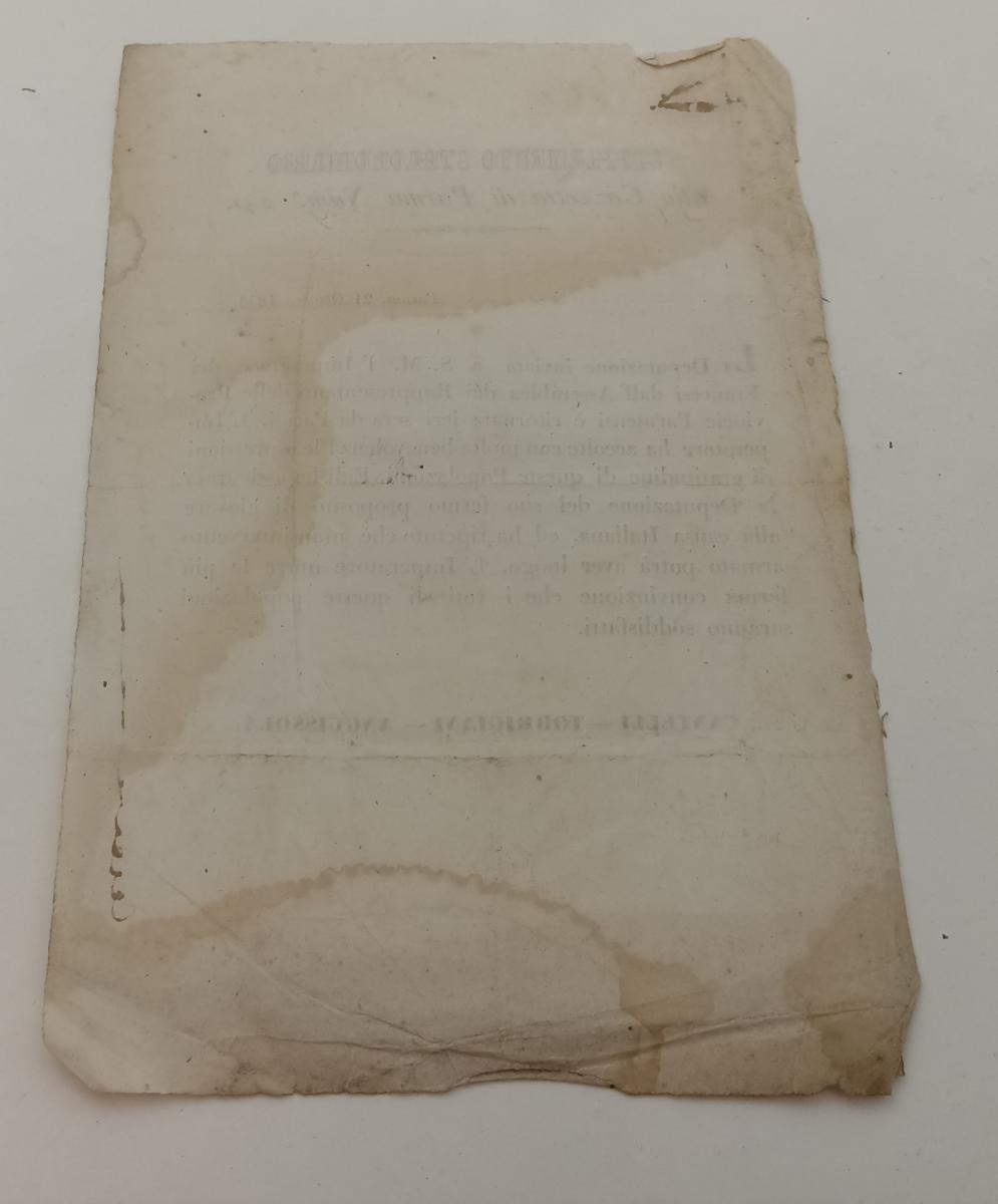 LR- SUPPLEMENTO STRAORDINARIO alla GAZZETTA di PARMA N.243 - 1859 - RVSa38