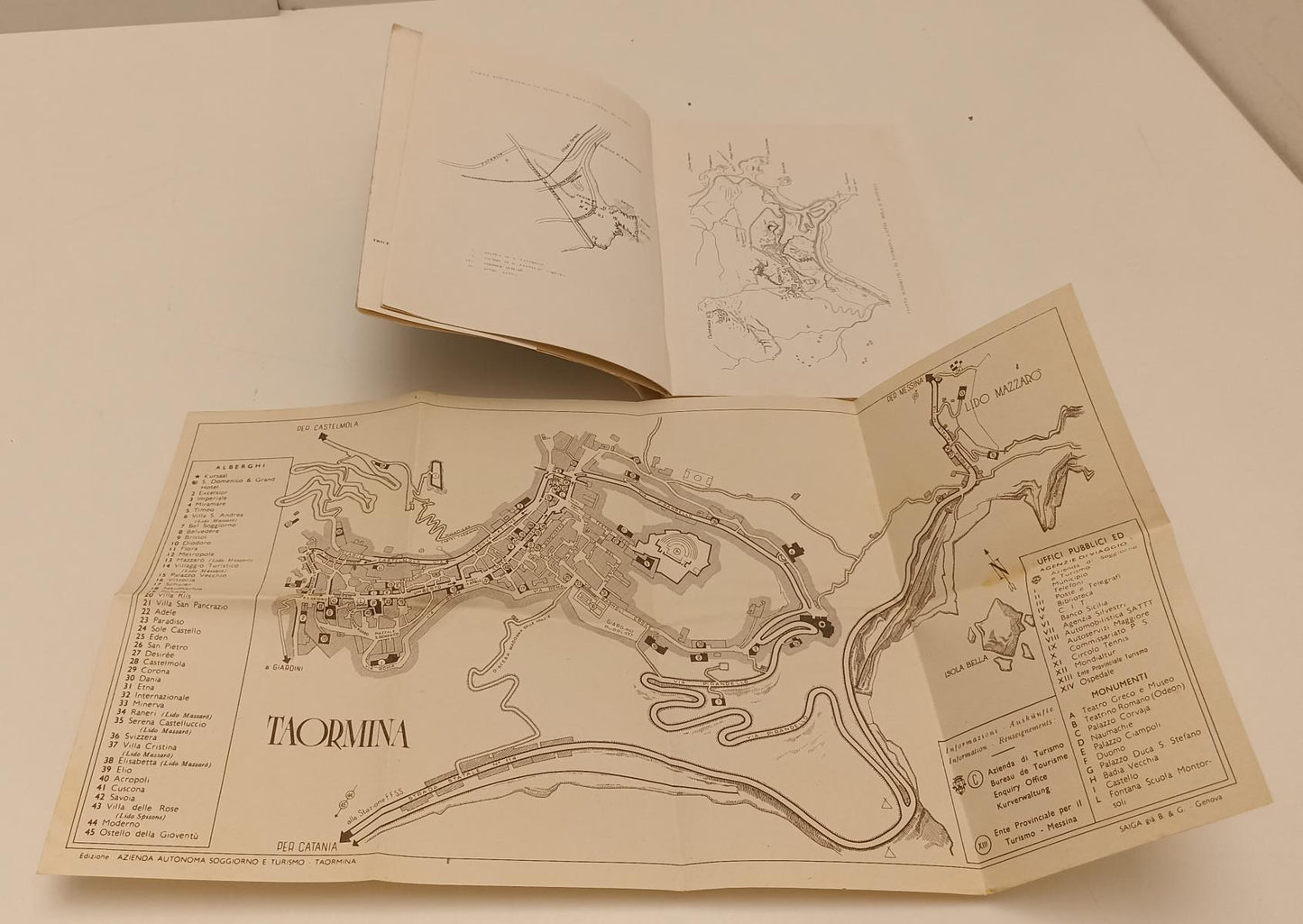 LV- TAORMINA E DINTORNI GUIDA TURISTICA - MARIA SANTANGELO ---- 1950- BS- YFS266