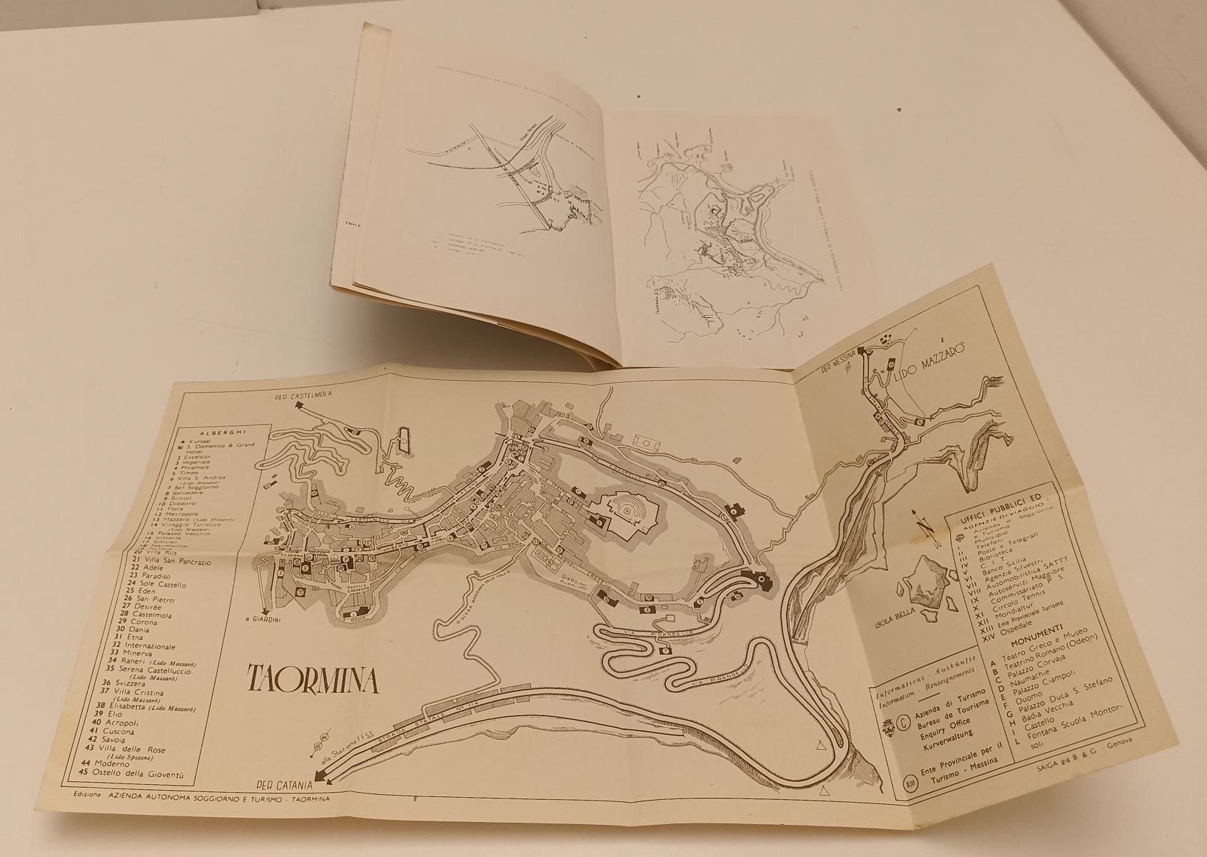 LV- TAORMINA E DINTORNI GUIDA TURISTICA - MARIA SANTANGELO ---- 1950- BS- YFS266
