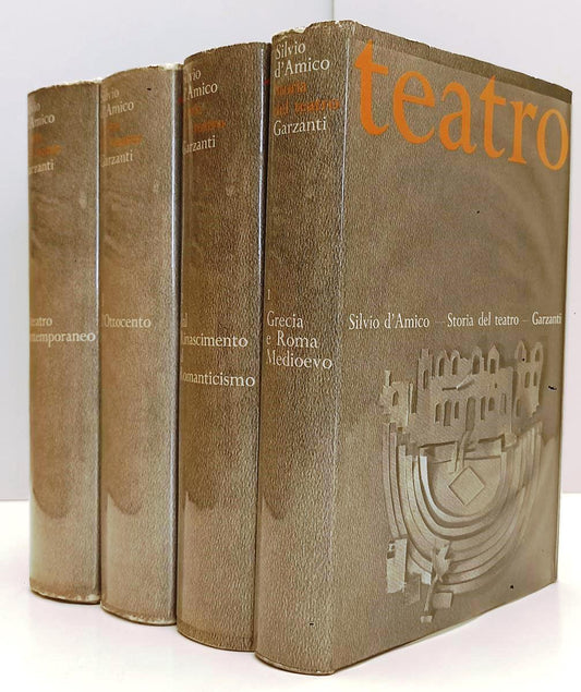 LS- STORIA DEL TEATRO 4 VOLUMI- SILVIO D'AMICO- GARZANTI- 6a ED.- 1970-CS-BLCP17