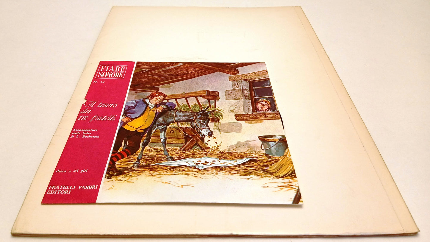 LB- FIABE SONORE N.34 IL TESORO DEI TRE FRATELLI + disco 45 giri- FABBRI-RVSa770