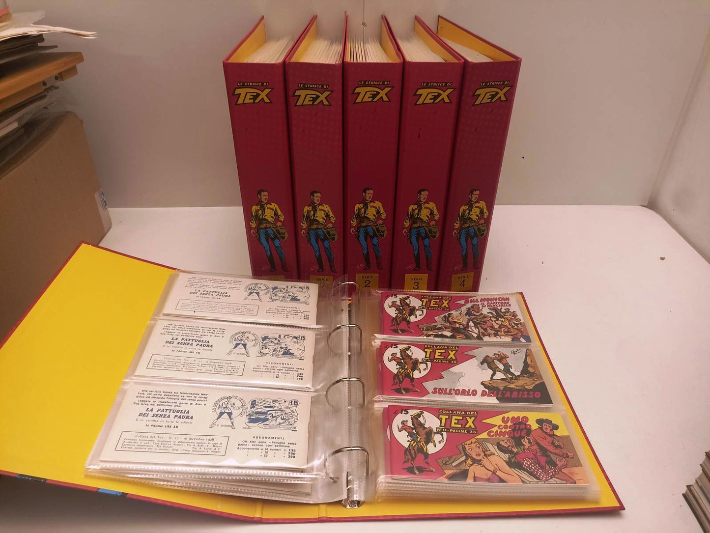 Le Strisce di Tex Anastatica Ristampa Raccoglitori 12 Serie Complete - GdS - C26
