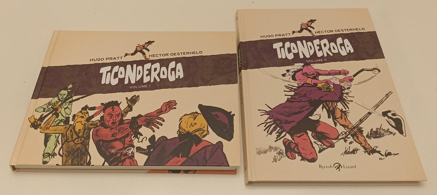 FV- TICONDEROGA VOLUMI 1/2 - HUGO PRATT OESTERHELD- RIZZOLI LIZARD- 2017- C- C24