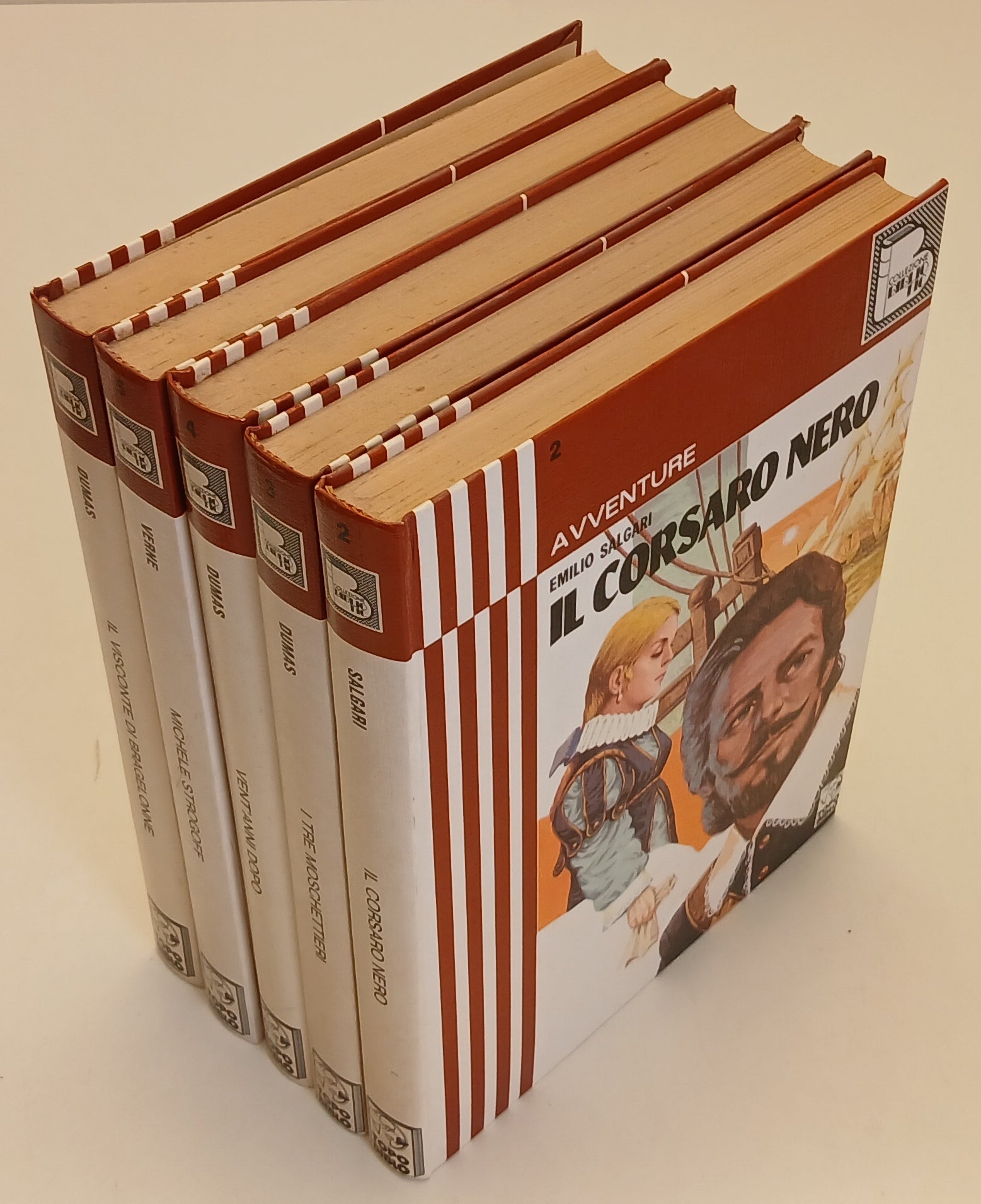 LB- COLLEZIONE BIBLIO TIC 2/6- SALGARI DUMAS VERNE- FABBRI- TOPO BIBLO- C-BLCP85