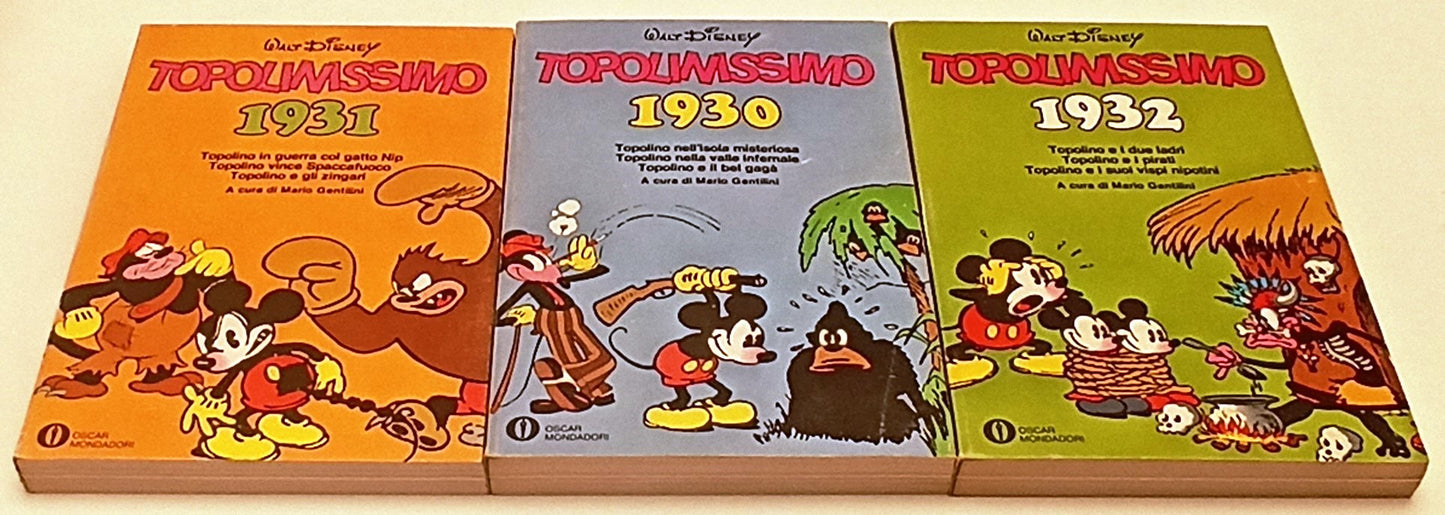 FD- TOPOLINISSIMO 1930 1931 1932 COFANETTO 3 VOLUMI - OSCAR MONDADORI- 1975- F25