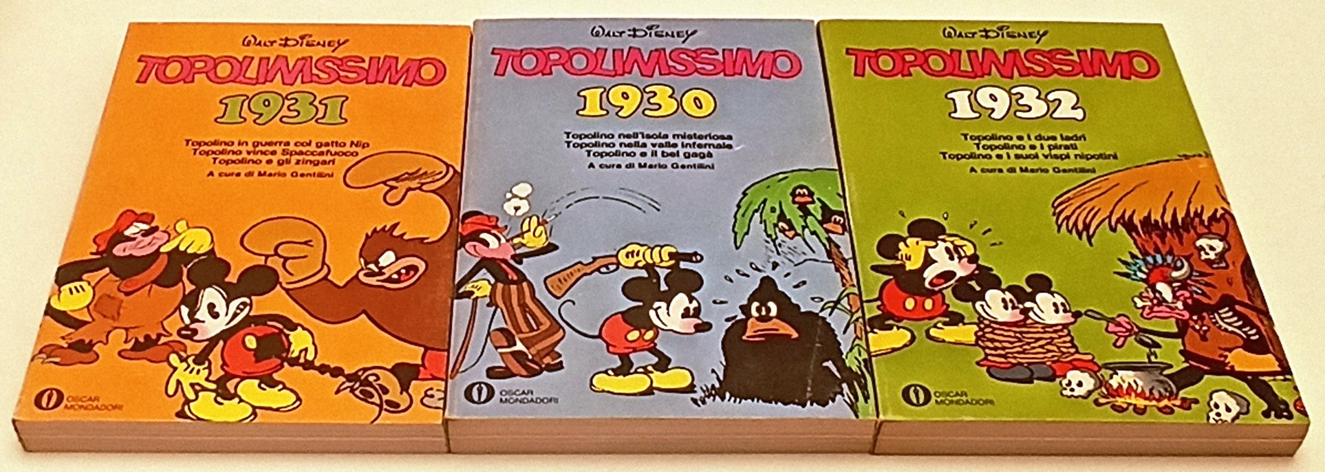 FD- TOPOLINISSIMO 1930 1931 1932 COFANETTO 3 VOLUMI - OSCAR MONDADORI- 1975- F25