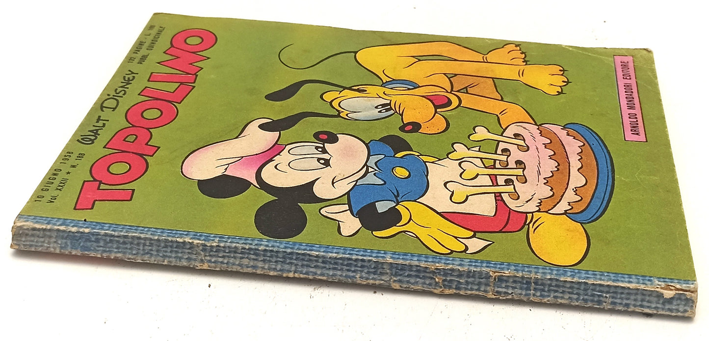 FD- TOPOLINO N.188 MANCA BOLLINO -- DISNEY MONDADORI - 1958 - B - D25