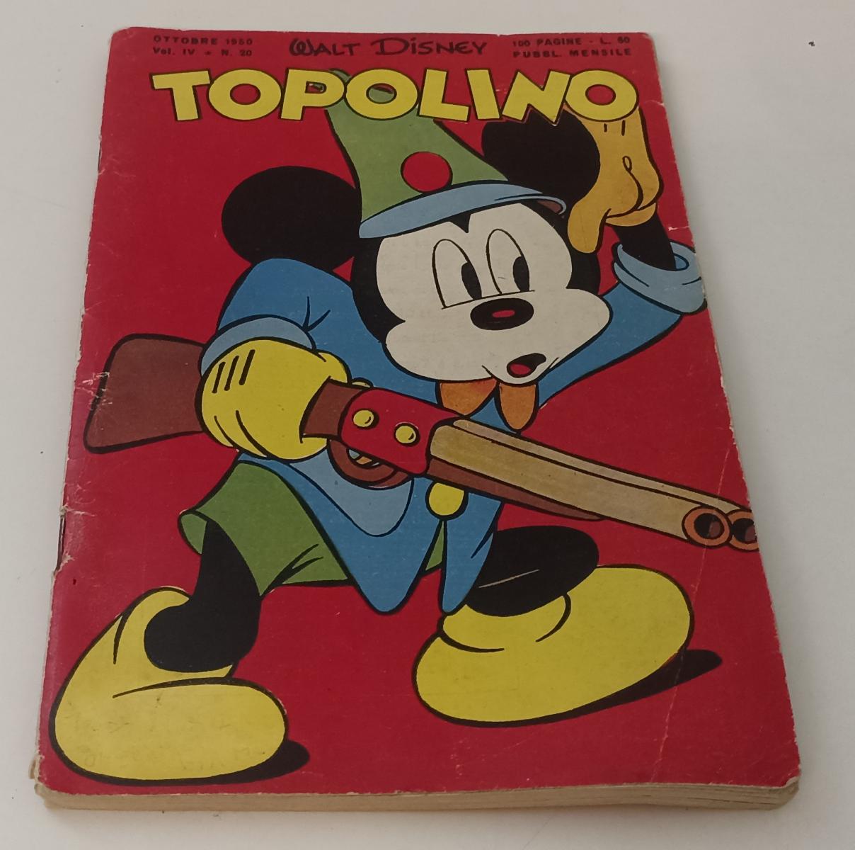 FD- TOPOLINO LIBRETTO N.20 ORIGINALE -- DISNEY MONDADORI - 1950 - S - Q23