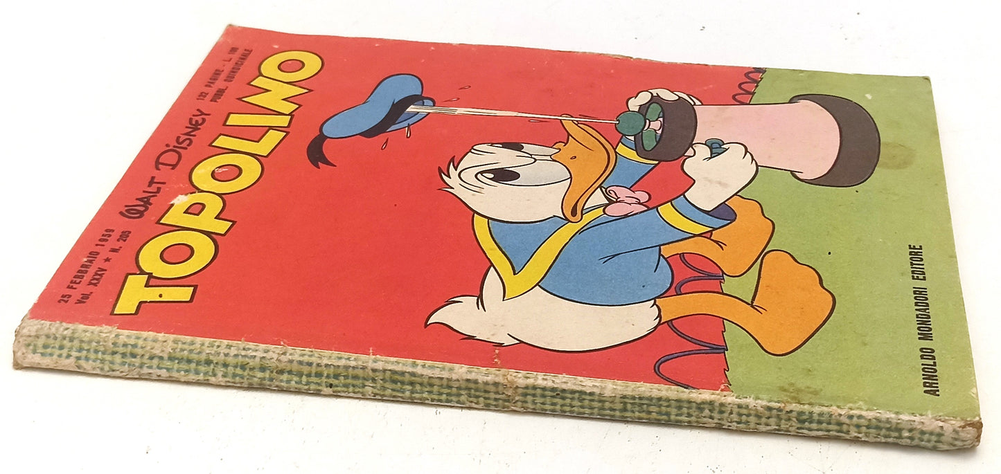 FD- TOPOLINO N.205 COMPLETO DI BOLLINO -- DISNEY MONDADORI - 1959 - B - D25