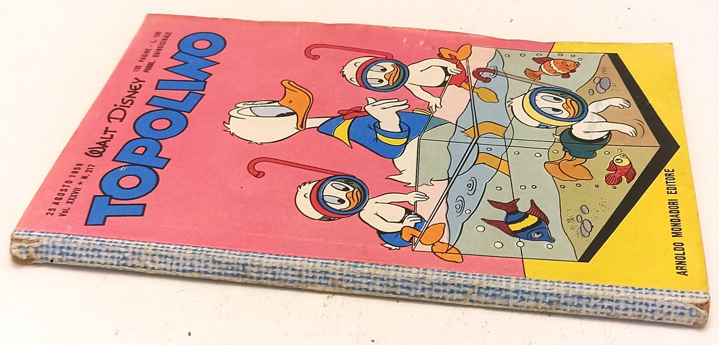 FD- TOPOLINO N.217 COMPLETO DI BOLLINO -- DISNEY MONDADORI - 1959 - B - D25