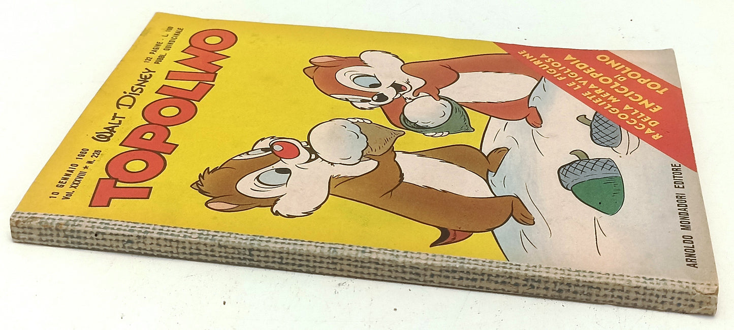FD- TOPOLINO N.226 COMPLETO DI BOLLINO NO FIGURINE -- DISNEY - 1960 - B - D25