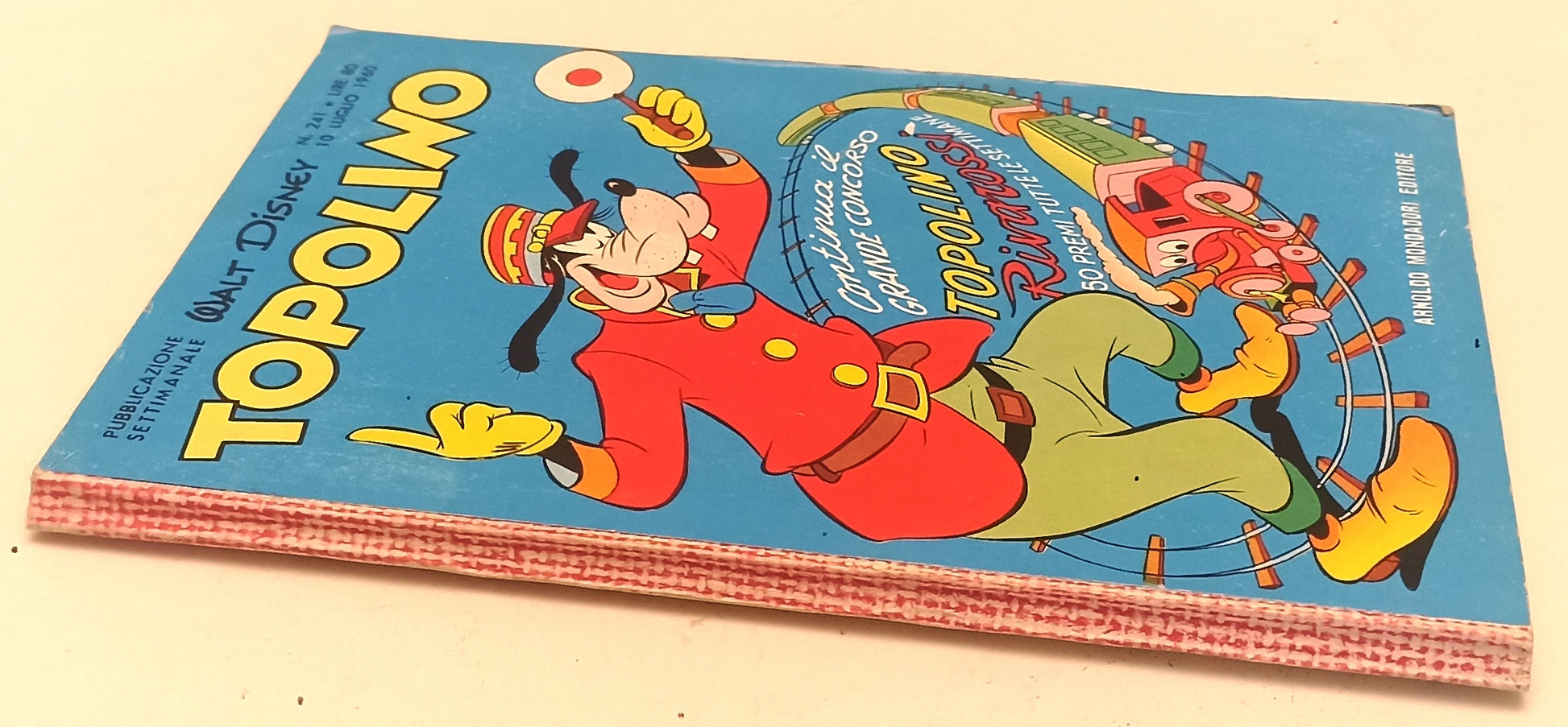 FD- TOPOLINO N.241 PUNTI E BOLLINO RIVARROSSI NO FIGURINE-- DISNEY- 1960- B- D25