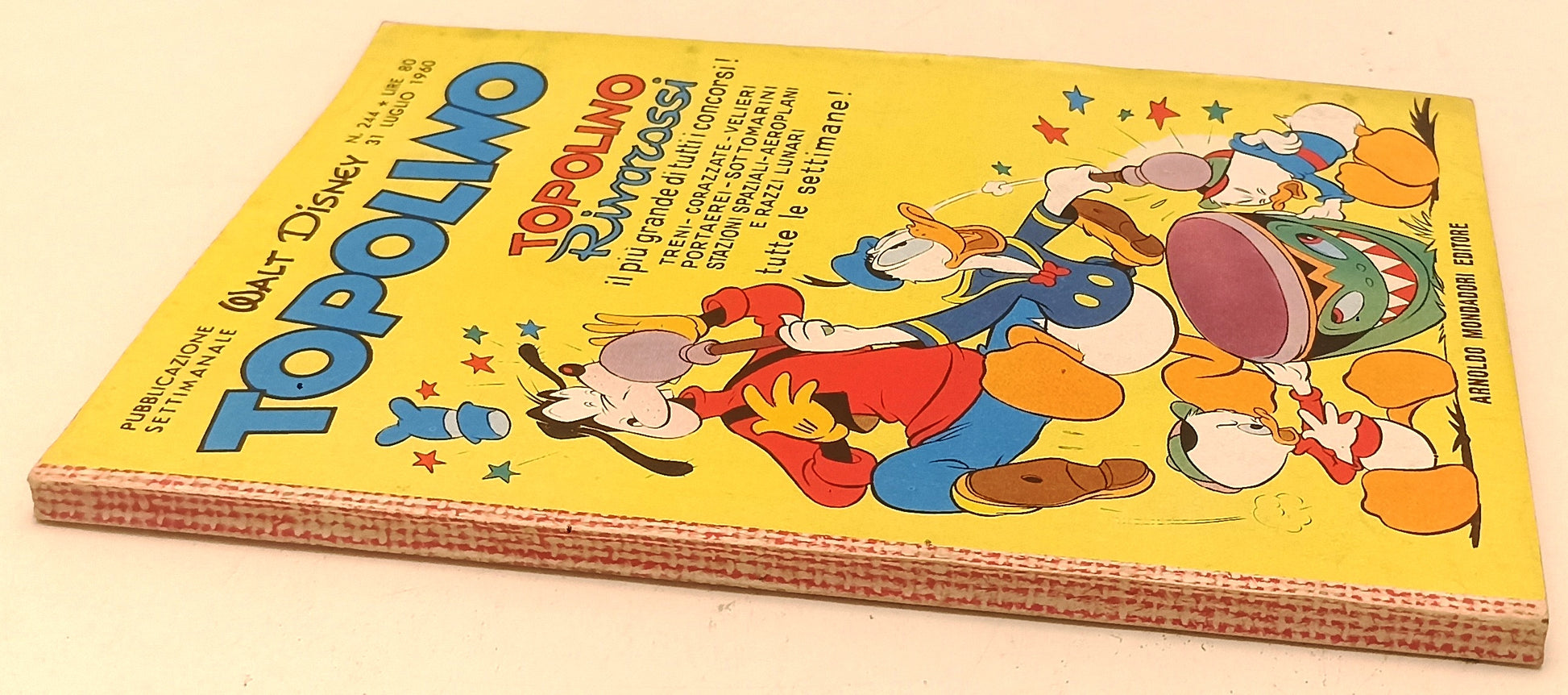 FD- TOPOLINO N.244 PUNTI E BOLLINO RIVAROSSI NO FIGURINE -- DISNEY- 1960- B- D25