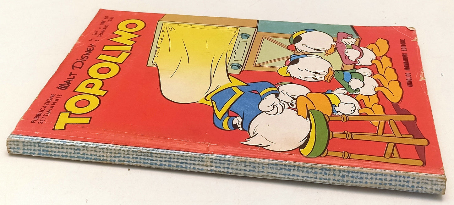 FD- TOPOLINO N.267 PUNTI BOLLINO RIVAROSSI E FIGURINE -- DISNEY - 1961 - B - D25