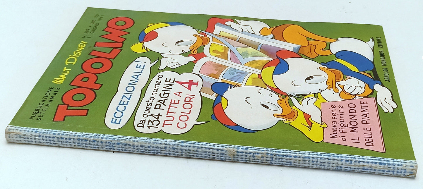 FD- TOPOLINO N.289 COMPLETO DI BOLLINO MANCANO FIGURINE -- DISNEY - 1961- B- D25