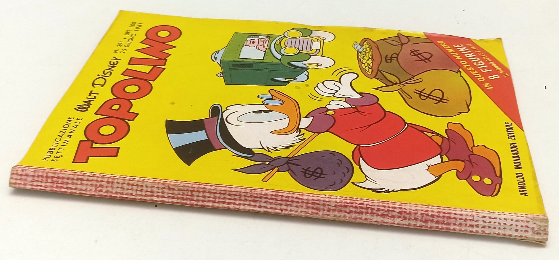 FD- TOPOLINO N.291 CON BOLLINO NO FIGURINE -- DISNEY MONDADORI - 1961 - B - D25
