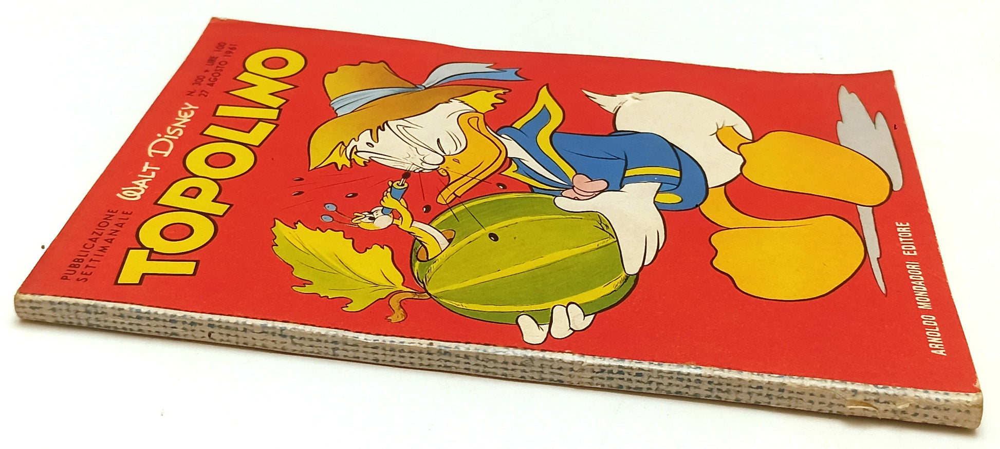 FD- TOPOLINO N.300 COMPLETO DI BOLLINO E FIGURINE OTTIMO/E- DISNEY- 1961- B- D25