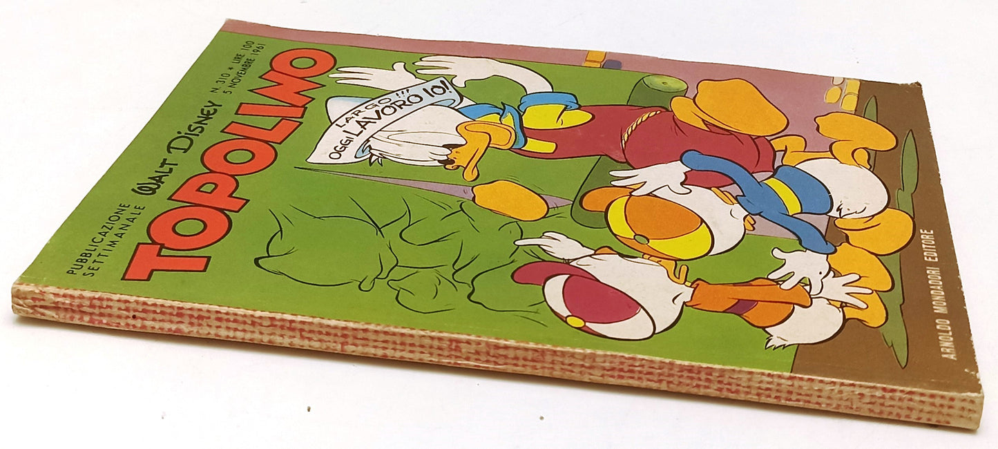 FD- TOPOLINO N.310 COMPLETO DI BOLLINO E FIGURINE -- DISNEY - 1961 - B - D25