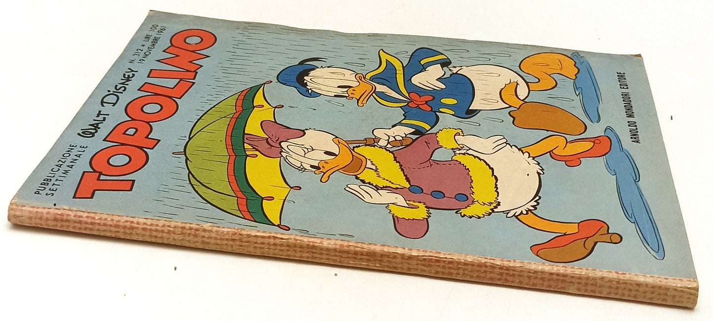 FD- TOPOLINO N.312 COMPLETO DI BOLLINO -- DISNEY MONDADORI - 1961 - B - D25