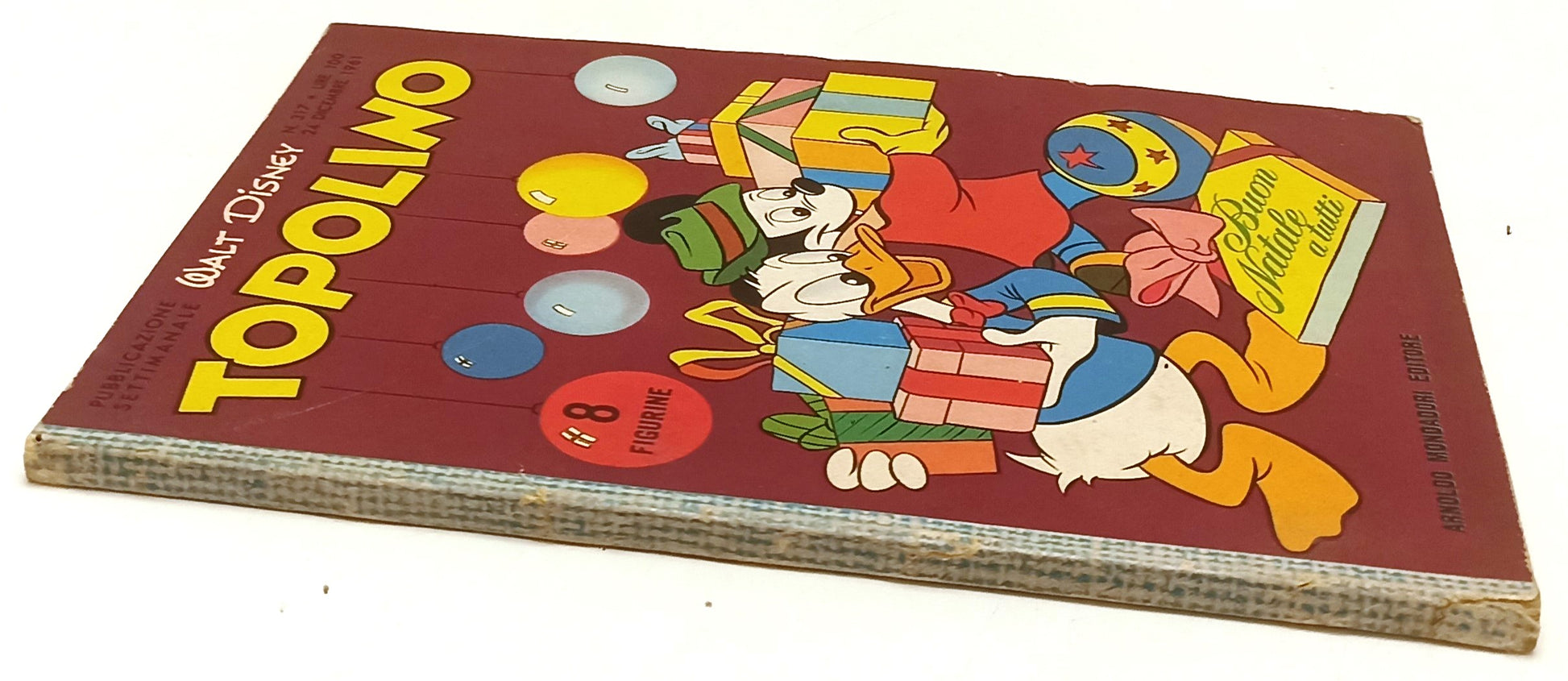 FD- TOPOLINO N.317 COMPLETO DI BOLLINO NO FIGURINE -- DISNEY - 1961 - B - D25