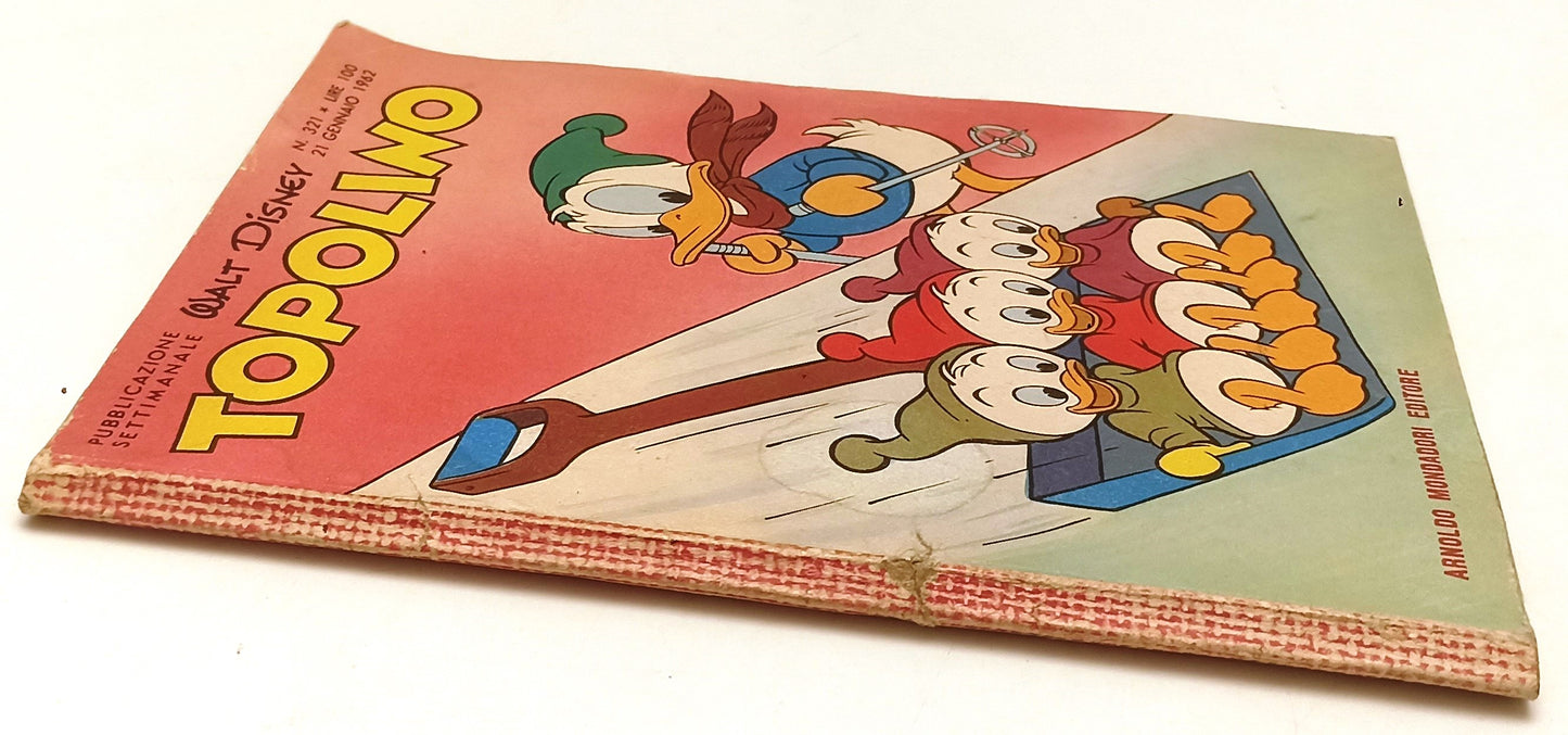 FD- TOPOLINO N.321 COMPLETO DI BOLLINO E FIGURINE -- DISNEY - 1962 - B - D25