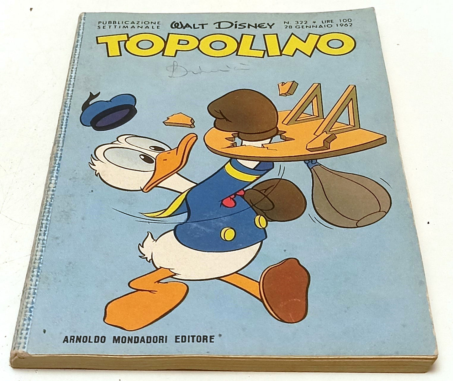 FD- TOPOLINO N.322 COMPLETO DI FIGURINE E BOLLINO- DISNEY MONDADORI- 1962- B-F25