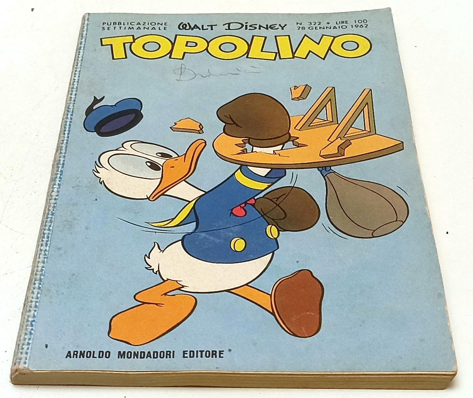 FD- TOPOLINO N.322 COMPLETO DI FIGURINE E BOLLINO- DISNEY MONDADORI- 1962- B-F25