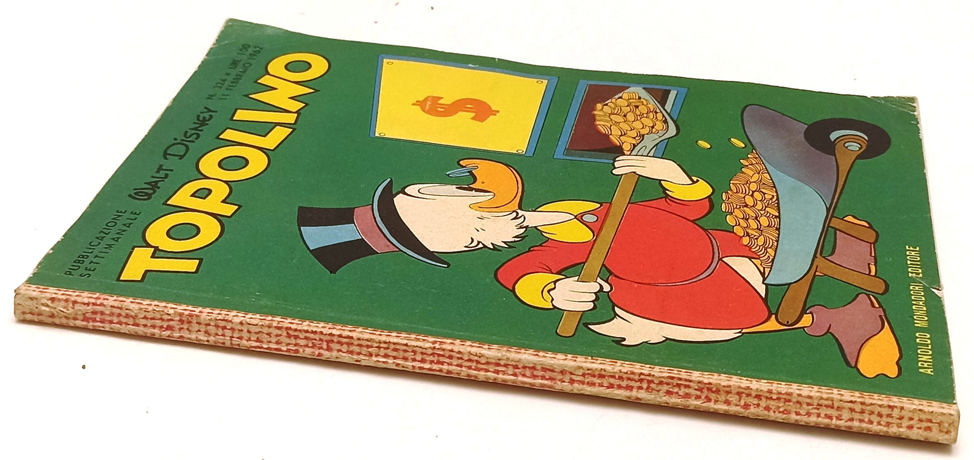 FD- TOPOLINO N.324 COMPLETO DI BOLLINO E FIGURINE- DISNEY MONDADORI- 1961- B-D25