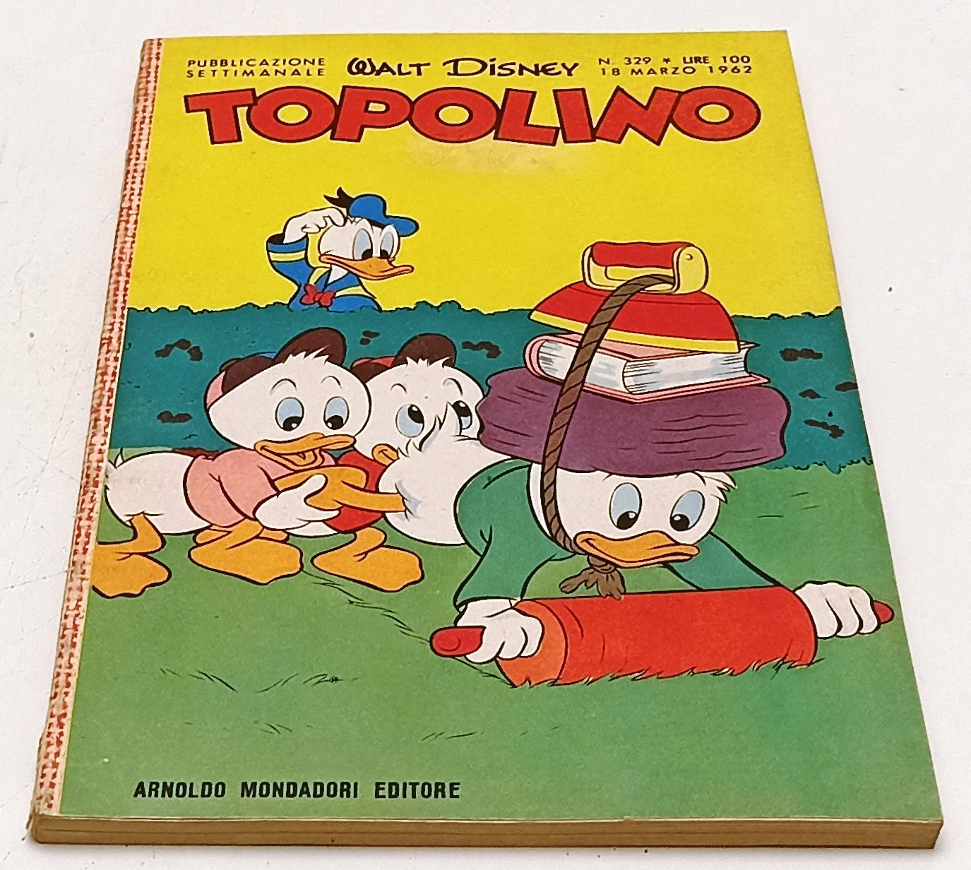 FD- TOPOLINO N.329 COMPLETO DI FIGURINE E BOLLINO- DISNEY MONDADORI- 1962- B-F25