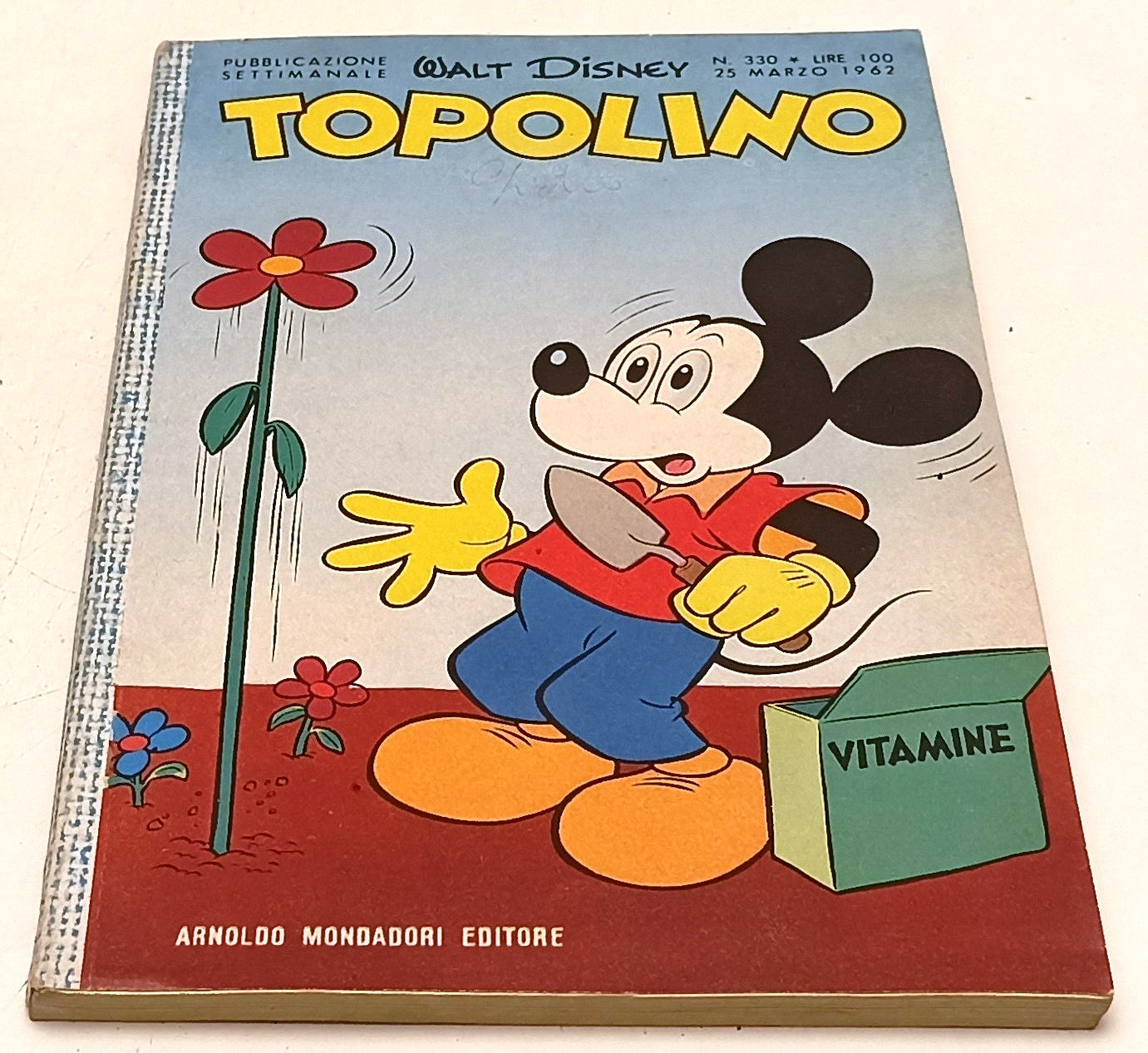 FD- TOPOLINO N.330 COMPLETO DI FIGURINE E BOLLINO- DISNEY MONDADORI- 1962- B-F25