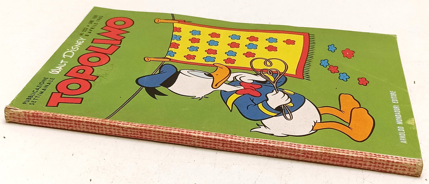 FD- TOPOLINO N.332 COMPLETO DI FIGURINE E BOLLINO- DISNEY MONDADORI- 1962- B-F25