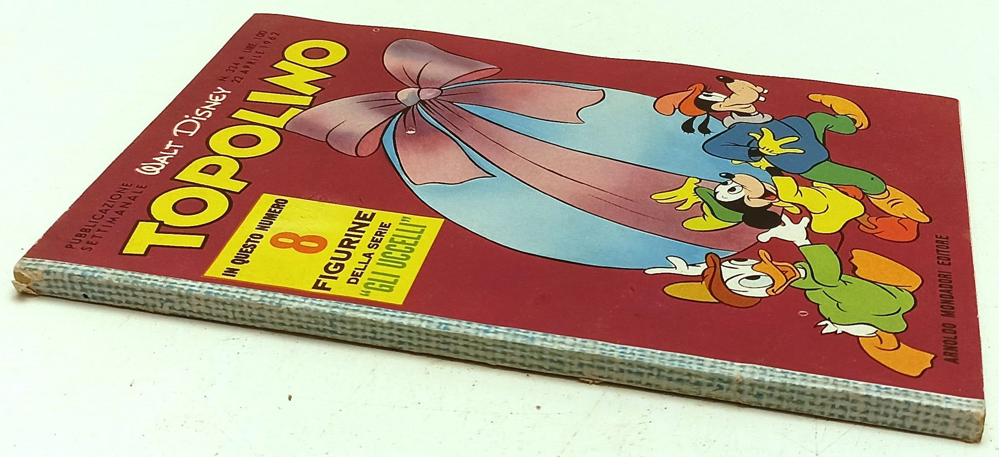 FD- TOPOLINO N.334 COMPLETO DI FIGURINE E BOLLINO- DISNEY MONDADORI- 1962- B-F25
