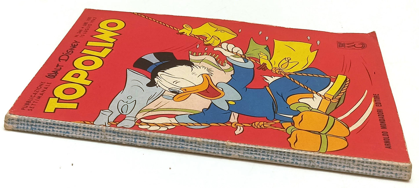 FD- TOPOLINO N.346 COMPLETO DI BOLLINO E FIGURINE -- DISNEY - 1962 - B - D25