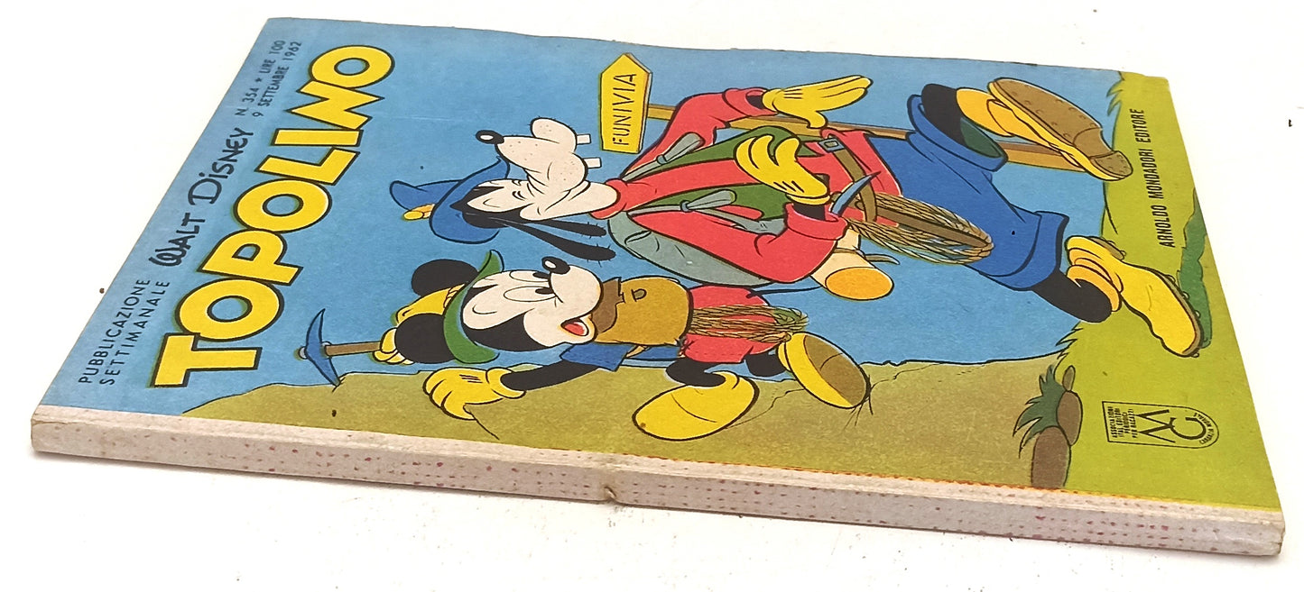 FD- TOPOLINO N.354 COMPLETO DI BOLLINO NO FIGURINE - DISNEY - 1962 - B - D25