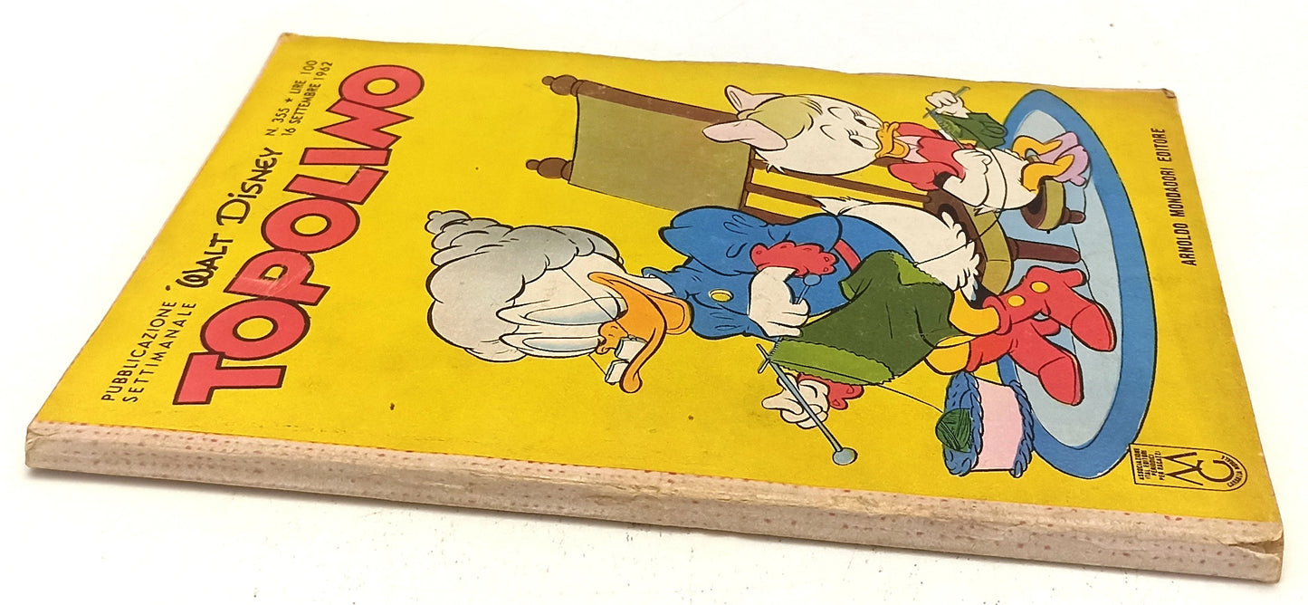 FD- TOPOLINO N.355 COMPLETO DI BOLLINO NO FIGURINE - DISNEY - 1962 - B - D25