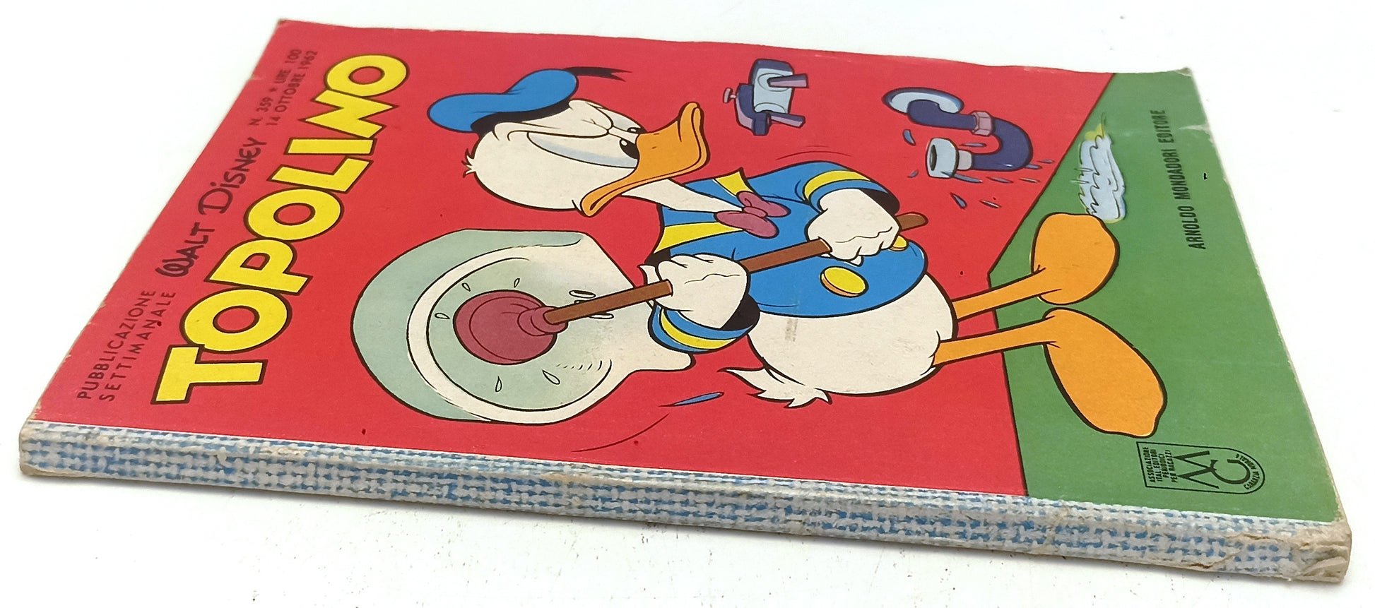 FD- TOPOLINO N.359 MANCA BOLLINO CON FIGURINE - DISNEY MONDADORI - 1962 - B- D25