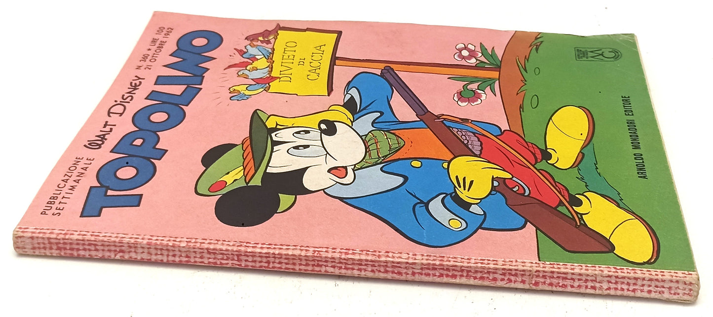 FD- TOPOLINO N.360 COMPLETO DI BOLLINO E FIGURINE - DISNEY - 1962 - B - D25