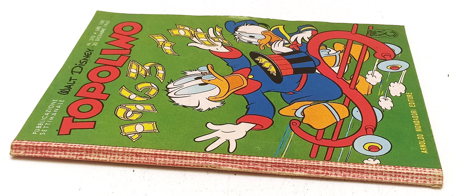 FD- TOPOLINO N.370 COMPLETO DI BOLLINO MANCANO FIGURINE- DISNEY - 1962 - B - D25