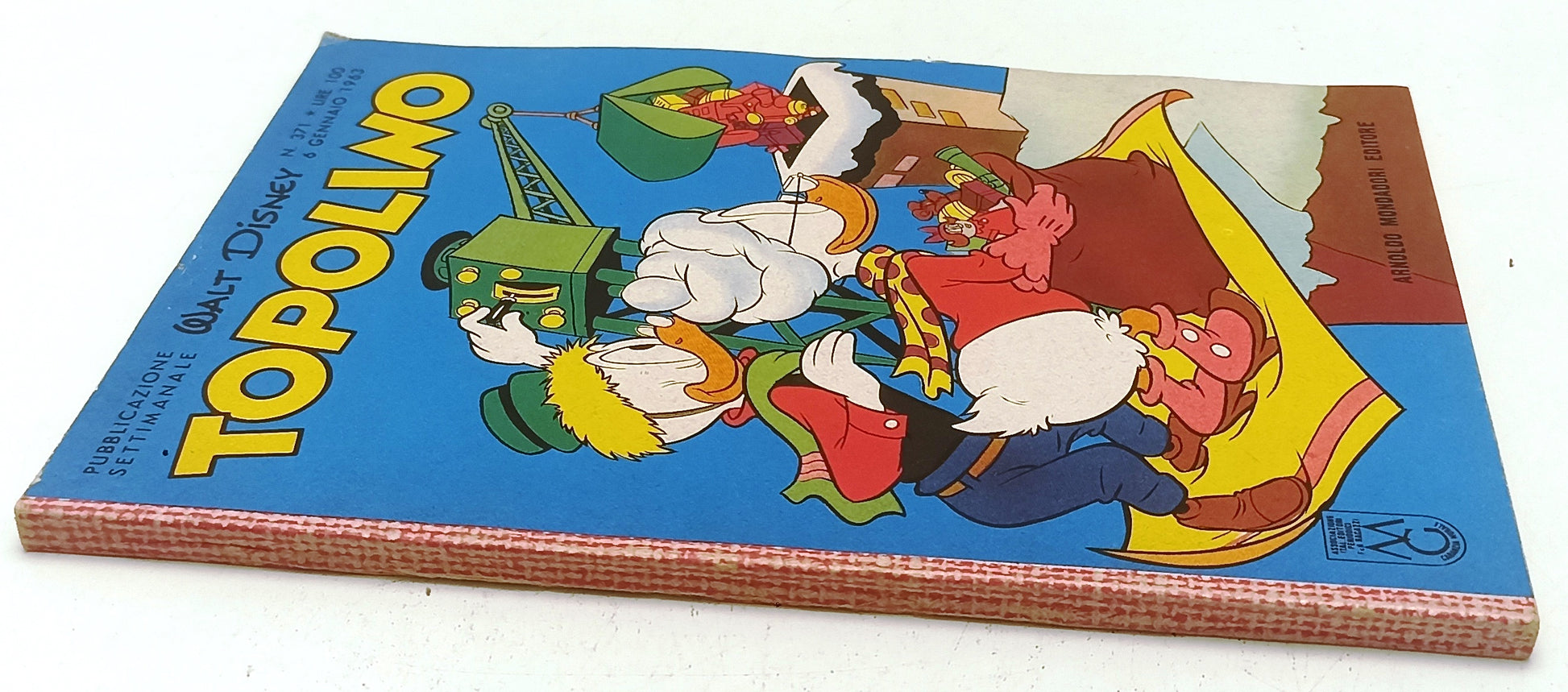 FD- TOPOLINO N.371 COMPLETO DI BOLLINO E FIGURINE- DISNEY MONDADORI- 1963- B-D25