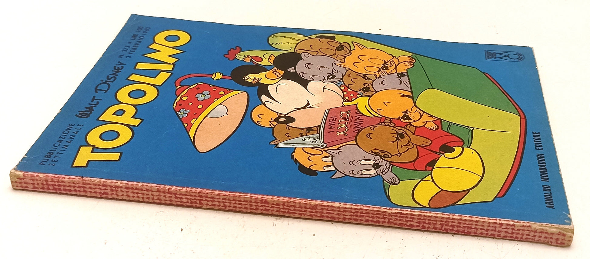 FD- TOPOLINO N.375 COMPLETO DI BOLLINO MANCANO FIGURINE - DISNEY - 1963- B- D25