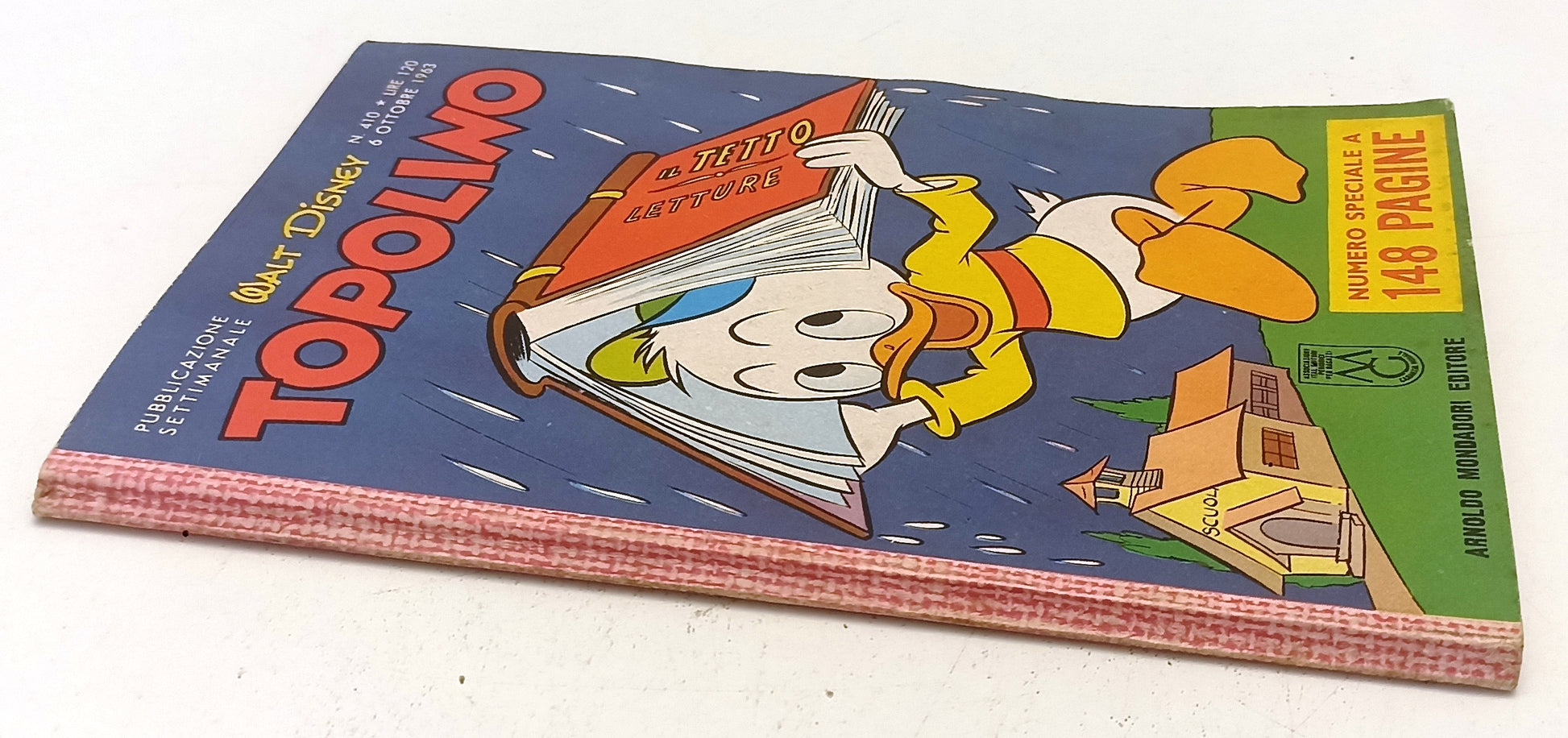 FD- TOPOLINO N.410 COMPLETO DI BOLLINO -- DISNEY MNDADORI - 1963 - B - D25