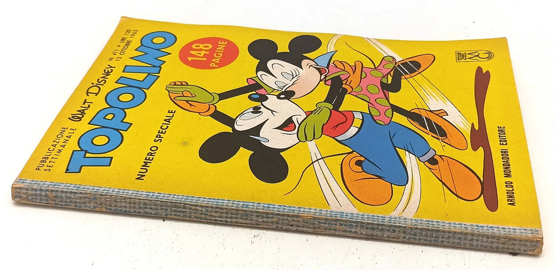 FD- TOPOLINO N.411 COMPLETO DI BOLLINO -- DISNEY MNDADORI - 1963 - B - D25