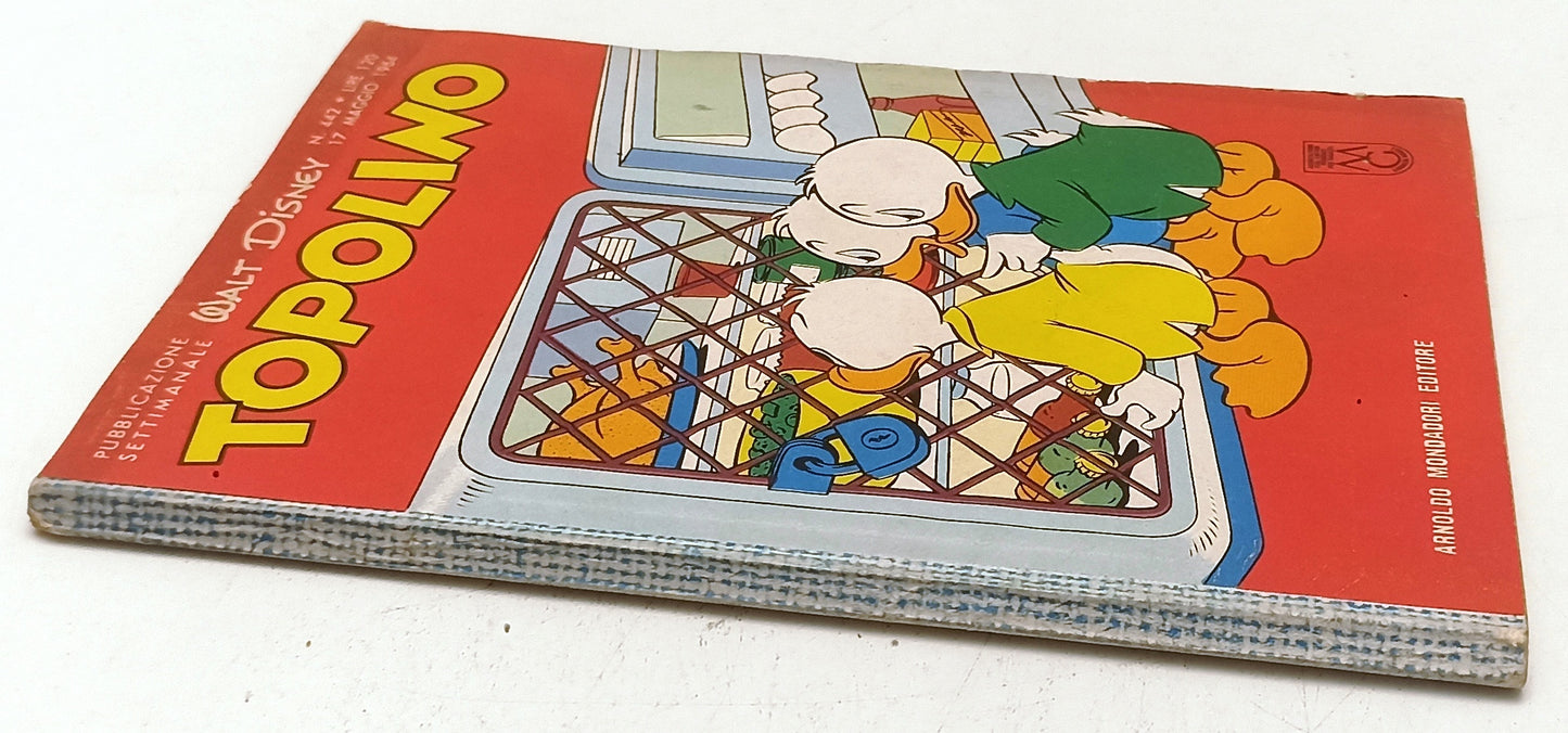 FD- TOPOLINO N.442 MANCA BOLLINO - DISNEY MONDADORI - 1964 - B- D25