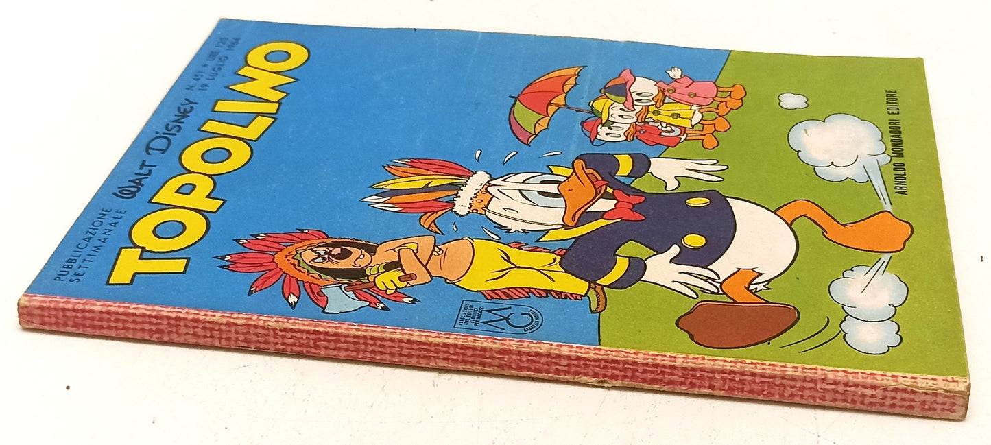 FD- TOPOLINO N.451 MANCA BOLLINO - DISNEY MONDADORI - 1964 - B- D25