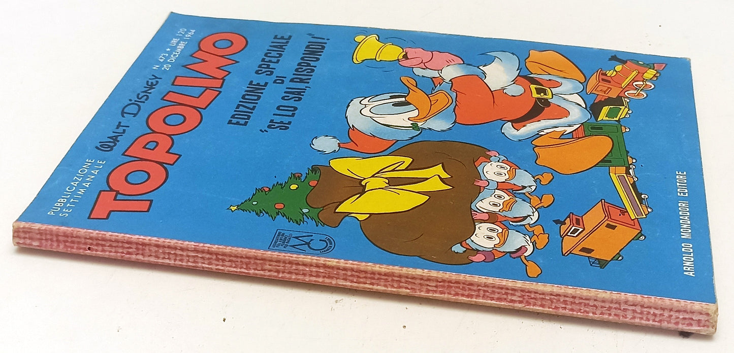FD- TOPOLINO N.473 COMPLETO DI BOLLINO -- DISNEY MONDADORI - 1964 - B - D25